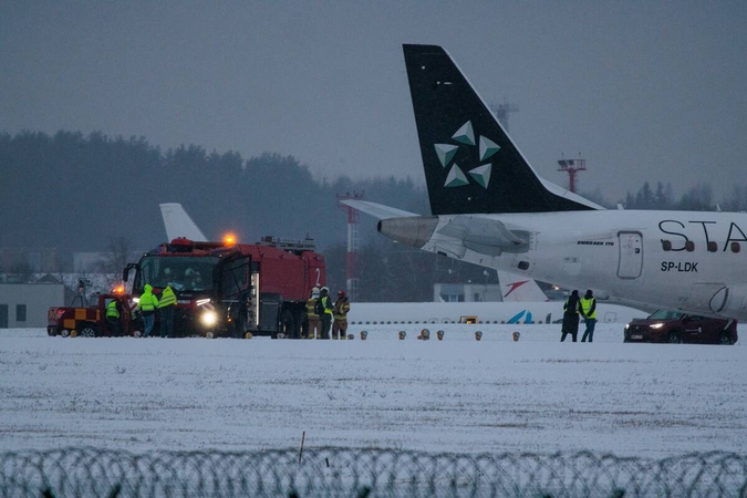 Po incidento dėl nuriedėjusio lėktuvo atnaujintos Vilniaus oro uosto operacijos
