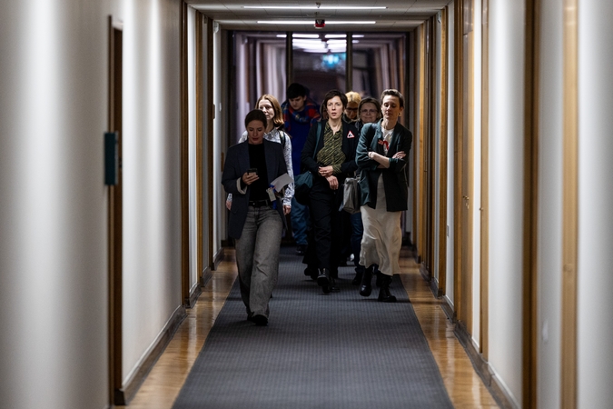 Ruginienė susitiko su žiniasklaidos atstovais