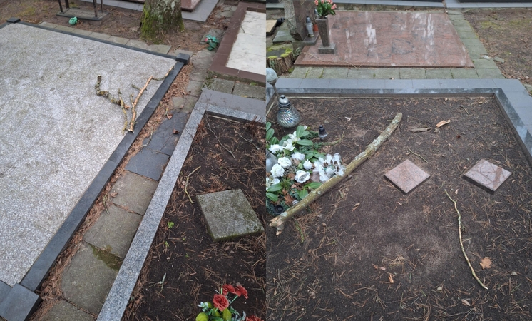 Pasiskundė: klaipėdiečiai nerimsta – sausos šakos po audros pabiro ant kapaviečių.