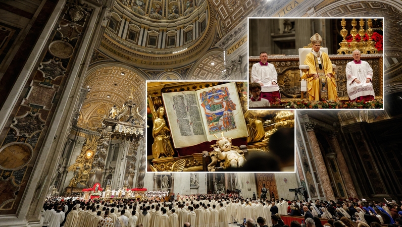 Popiežius per Bernelių Mišias ragino siekti taikos.