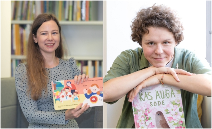 Užuovėja: K. Jehoruškina (nuotr. kairėje) ir K. Mikhalitsyna savo mažiesiems tautiečiams padeda kurdamos viltį teikiančias knygas.