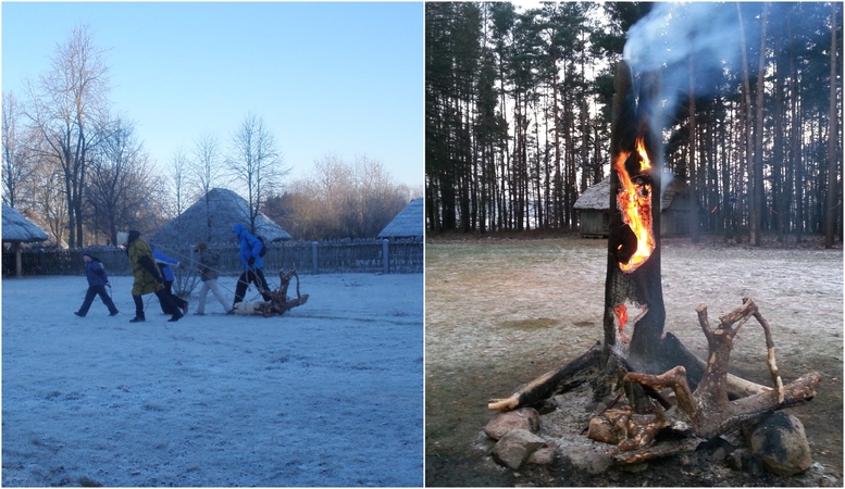 Ritualas: kaimo gyventojai užnerdavo virves ant storos medinės kaladės arba kelmo ir vilkdavo jį, užsukdami į kiekvieną kiemą – lyg surinkdami visą blogį. Galiausiai sukurdavo laužą ir blukį su visomis blogybėmis sudegindavo.