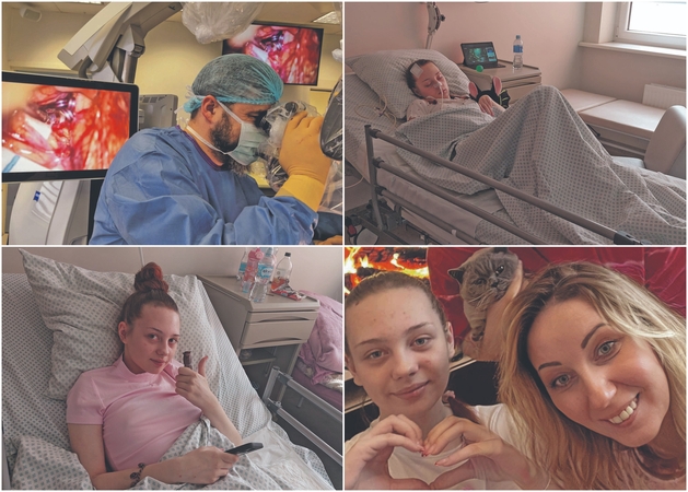 Rizikinga: tik ištikus kritinei būklei, atsidūrus ant gyvybės ir mirties ribos, Karinai buvo nustatyta įgimta smegenų kraujagyslių patologija, mergina skubiai operuota. Dabar paauglė atsigauna.