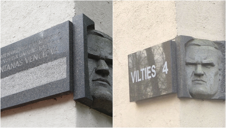 Sprendimas: Vilties g. 4 namo, ant kurio sienos kabojo sovietų rašytojui A. Venclovai skirta memorialinė lenta, bendrasavininkiai savaip išsprendė desovietizacijos įstatymo klausimą.
