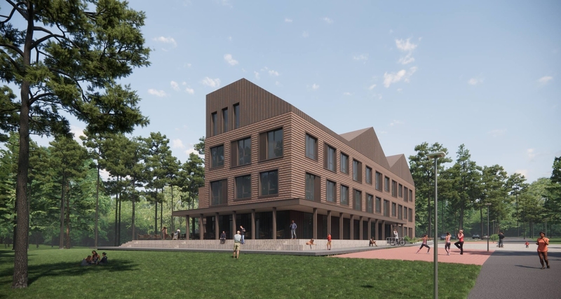 Vaizdas: taip atrodys pastatas, kuriame įsikurs seniūnija, biblioteka, sveikatos priežiūros kabinetai, bus erdvės Kulautuvos kultūros centro veikloms ir bendruomenės renginiams.