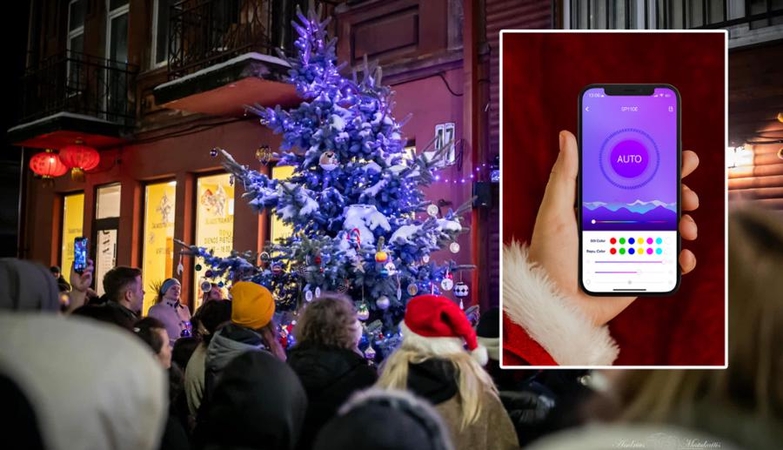 Šančiuose įžiebta išskirtinė Kalėdų eglė: vienintelė tokia pasaulyje