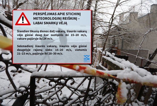 Skubus perspėjimas gyventojams: gali virsti medžiai, dingti elektra 