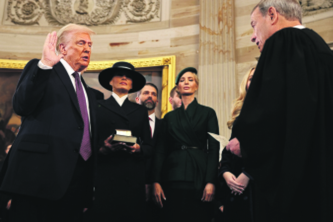 Sugrįžimas: sausio 20 d. Donaldas Trumpas prisaikdintas 47-uoju JAV prezidentu. 