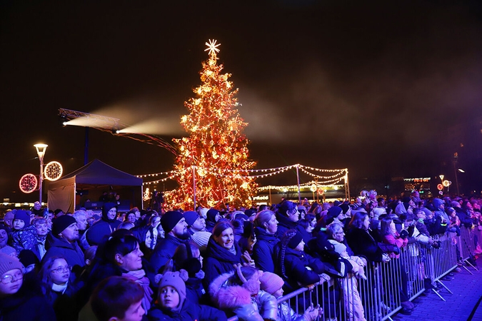 Mažeikių Kalėdų eglės įžiebimas