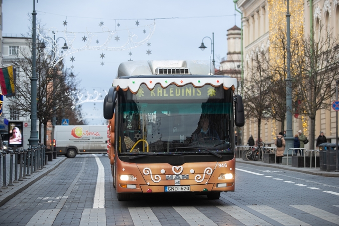 Per šventes sostinės viešasis transportas kursuos kitaip