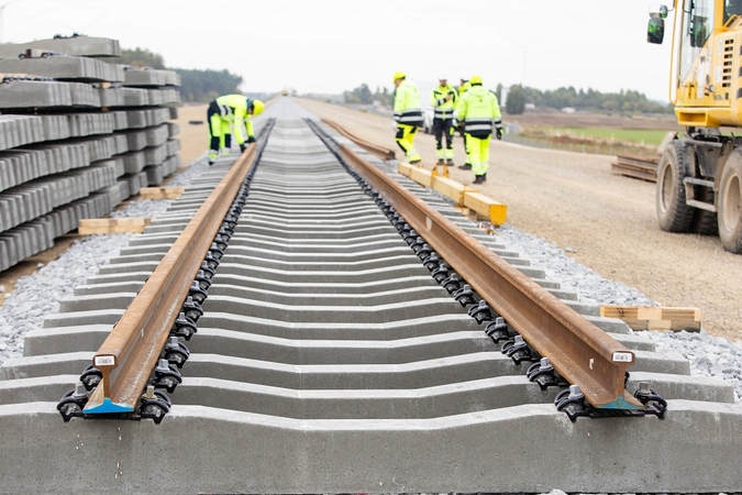  „Rail Baltica“ europinės vėžės bėgių tiesimas
