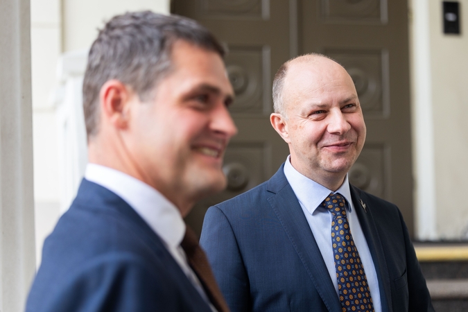 Remigijus Žemaitaitis (kairėje) ir Aurelijus Veryga (dešinėje)