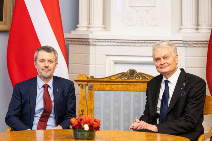 Danijos karalius Frederikas X ir Gitanas Nausėda