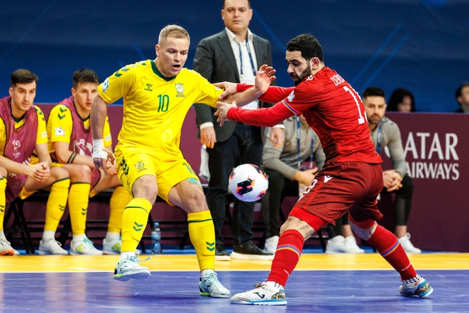 Lietuvos futsal rinktinė pasirodymą Europos čempionate baigė valingomis lygiosiomis