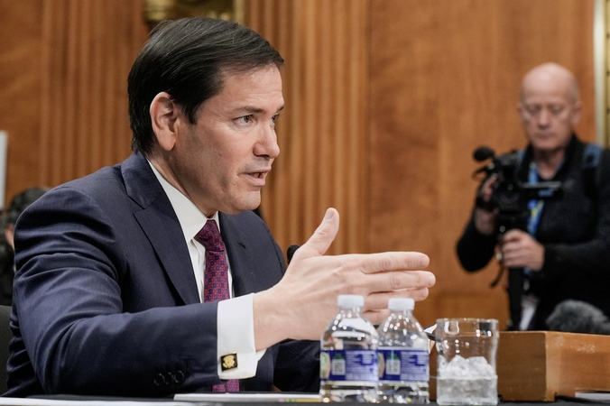 Marco Rubio teigia besitikintis gero rezultato derybose dėl Grenlandijos