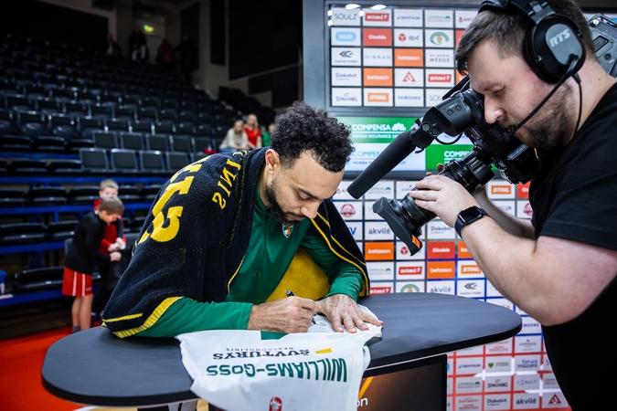  Nuostolis: N. Williamsas-Gossas dėl traumos nepadės „Žalgiriui“ mažiausiai dvi ar net tris savaites.