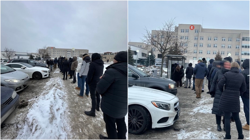 Prie Kauno klinikų nusidriekė žmonių eilės