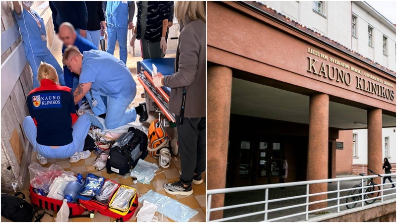 Kauno klinikų tuneliuose – neįprastas rytas: susmukusį vyrą gelbėjo ir praeiviai