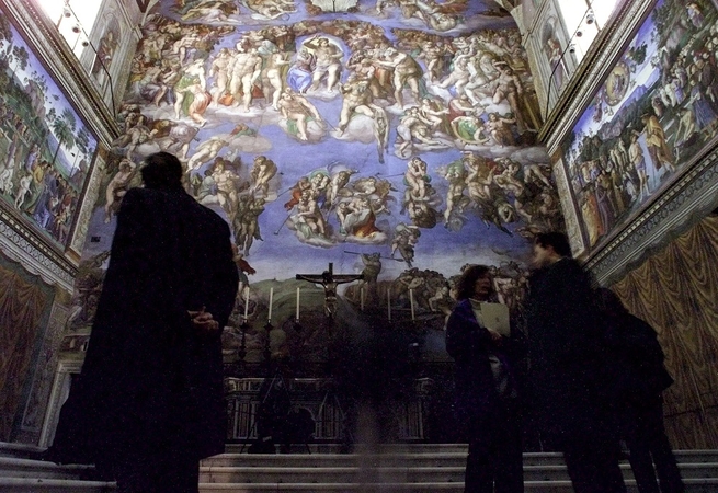 Vatikanas paskelbė apie tris mėnesius truksiantį Michelangelo „Paskutinio teismo“ valymą