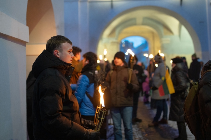 Kasmetinės deglų eitynės Vilniuje – nuo J. Basanavičiaus aikštės iki Lukiškių aikštės