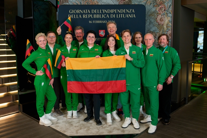 Lietuvos sportininkai olimpinėse žaidynėse šventė Vasario 16-ąją