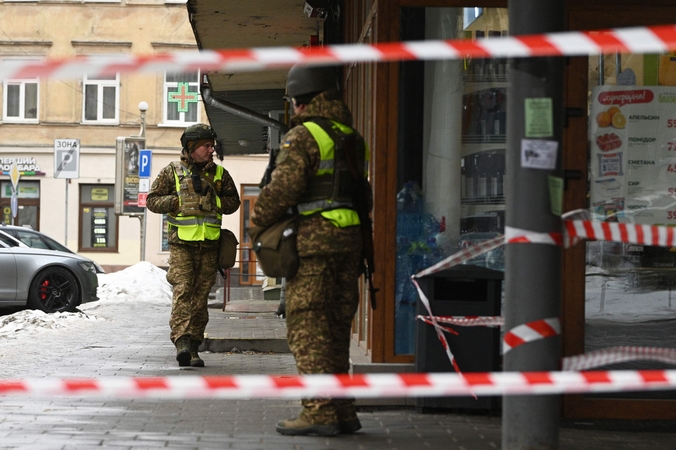 Pietų Ukrainoje nugriaudėjus sprogimui sužeisti 7 policijos pareigūnai