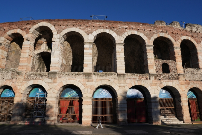 Verona ruošia savo senovinę areną olimpiados uždarymo ceremonijai sekmadienį