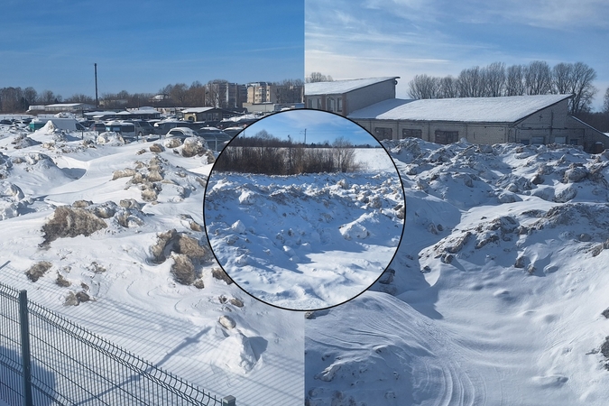 Kretinga vaduojasi iš sniego sankaupų