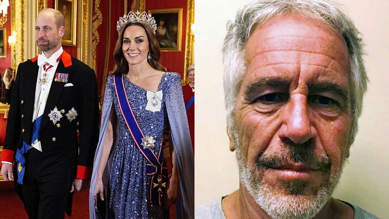 Princas Williamas su princese Catherine ir Jeffrey Epsteinas