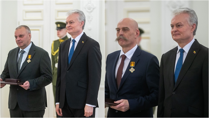 Valstybiniais apdovanojimais apdovanoti itin sunkius nusikaltimus tiriantys prokurorai