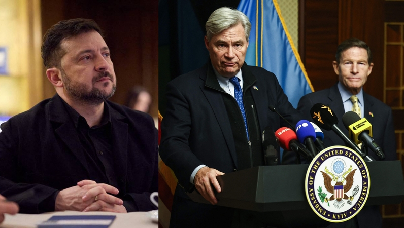 Zelenskis susitikime su JAV senatoriais paragino daryti didesnį spaudimą Rusijai