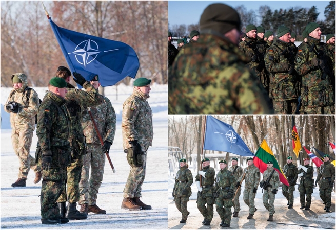 Santakos parke – iškilminga NATO ceremonija: Vokietijos brigadai perduota vėliava