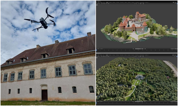 Procesas: skaitmenant statiniai iš vidaus ir iš išorės fiksuojami pasitelkus antžeminius 3D skenerius bei dronus – pirmiausia suskaitmeninti patys vertingiausi Lietuvos paveldo objektai.
