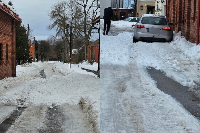 Ant stogų susikaupęs sniegas – pavojus aplinkiniams