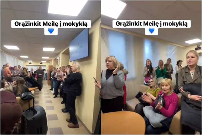 Protestuojantys mokytojai kreipėsi į ministrę: prašo skubiai įsikišti