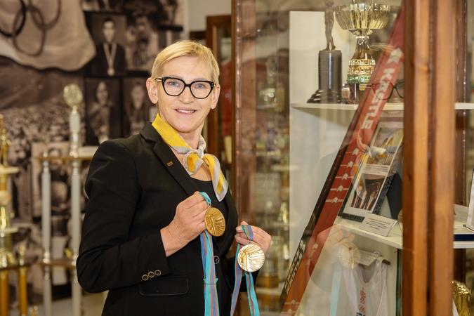 Šlovė: V. Vencienė vakar LSM prisiminė savo auksinį ir bronzinį startus 1988 m. Kalgario olimpinėse žaidynėse.
