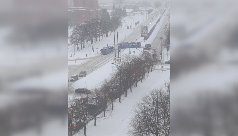 Snygis sukaustė eismą pajūryje: pasipylė avarijos