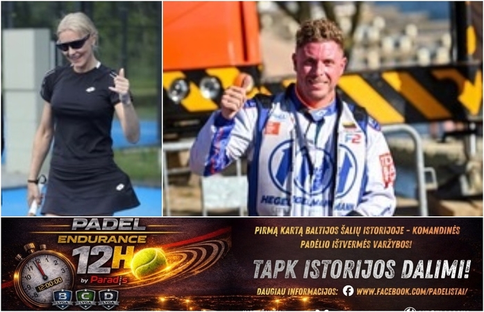 12 valandų be pertraukos: Kaune – pirmasis „Padel Endurance 12H by Paradis“ turnyras Lietuvoje