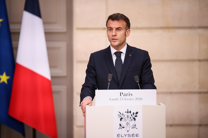Macronas: karas prieš Ukrainą yra triguba Rusijos nesėkmė