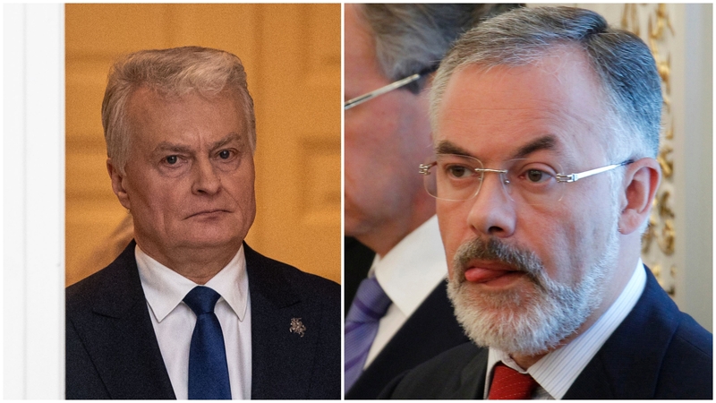 Gitanas Nausėda (kairėje) ir Dmytro Tabačnikas