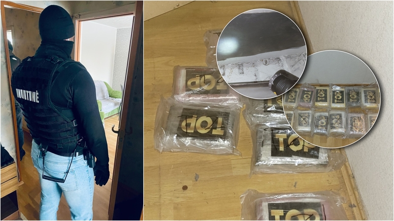 Marijampolėje sulaikyti 23 kilogramai kokaino bei trys Lietuvos, Rusijos piliečiai