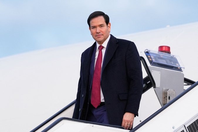 Rubio atvyko į Miuncheną, kur sieks toliau spausti Europos šalis