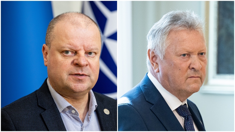 Saulius Skvernelis (kairėje) ir Kazys Starkevičius