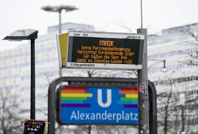 Vokietiją sukaustė viešojo transporto streikas