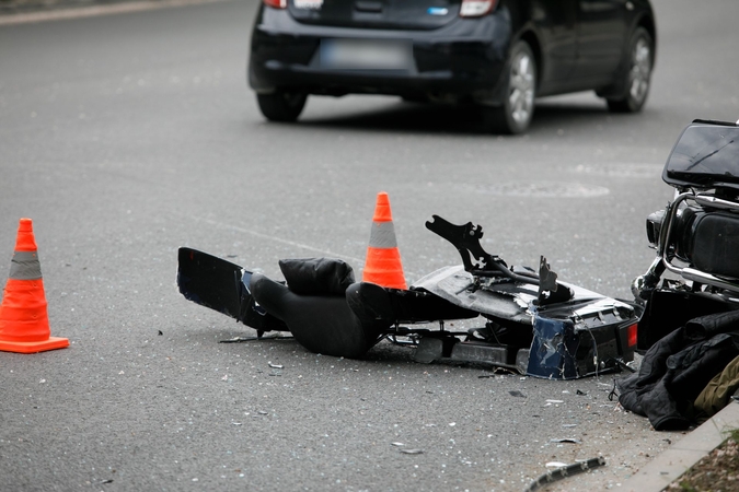 Per avariją Klaipėdoje nukentėjo motociklininkas