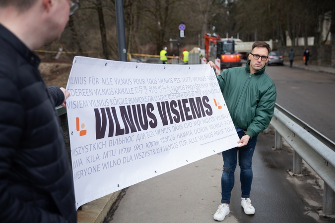 Liberalų sąjūdžio atstovų akcija Vilniuje prieš ksenofobiją