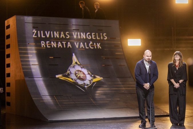 Šventė: jau 23-iąjį kartą įteiktų Auksinių scenos kryžių ceremonijos akimirkos.