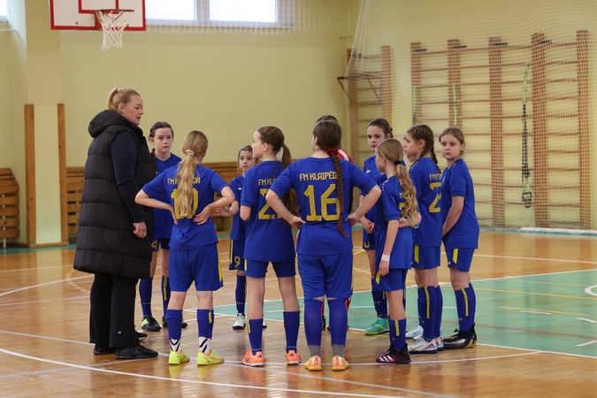 Klaipėdietės triumfavo Lietuvos mergaičių salės futbolo čempionate
