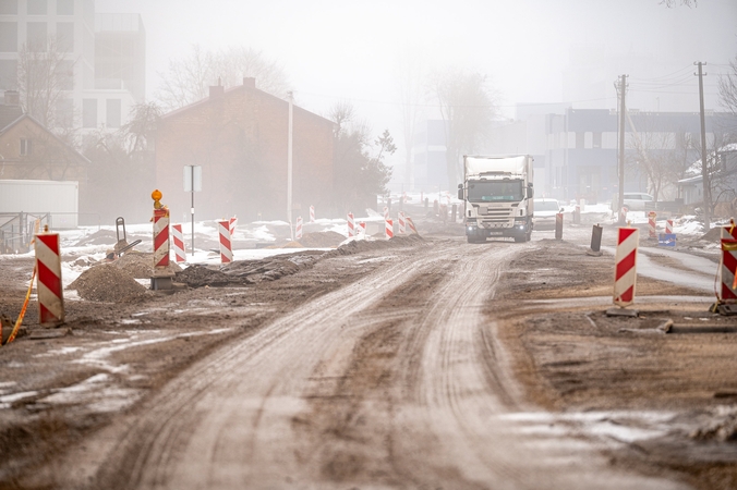 Tvarkomos H. ir O Minkovskių gatvės prieigose – papildomi eismo ribojimai