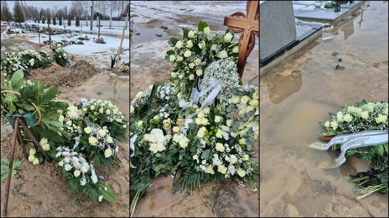 Pašiurpino makabriškas vaizdas kapinėse: velioniai ne laidojami, o skandinami
